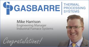Gasbarre Employee Promotion - MIke Harrison