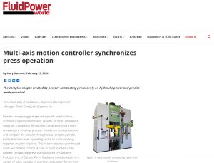 Mulit-axis motion controller synchronizes press operation