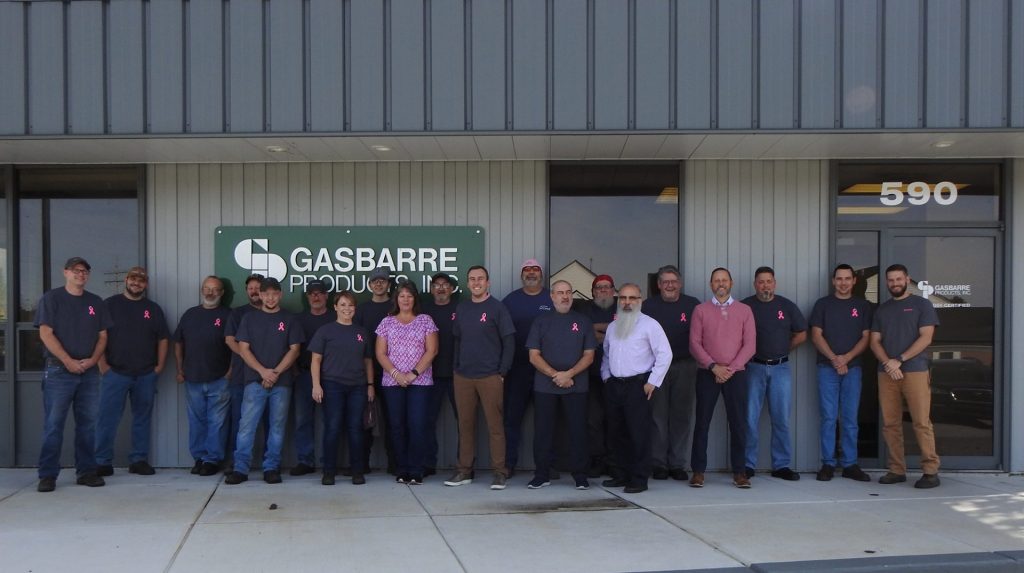 Gasbarre is wearing PINK in support of Breast Cancer Awareness Month!